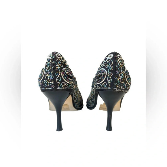 Shiekh pointed toe beaded embroidered heels - Picture 4 of 5